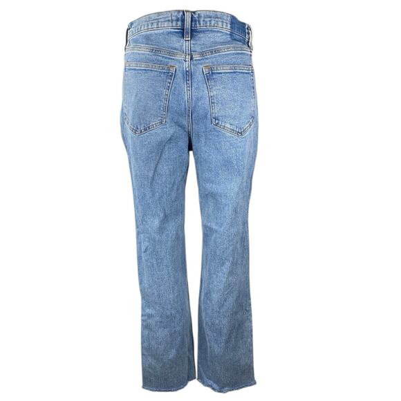 Abercrombie & Fitch The Ankle Straight Ultra High Rise Flare Denim Jeans Size 27 - Picture 3 of 5